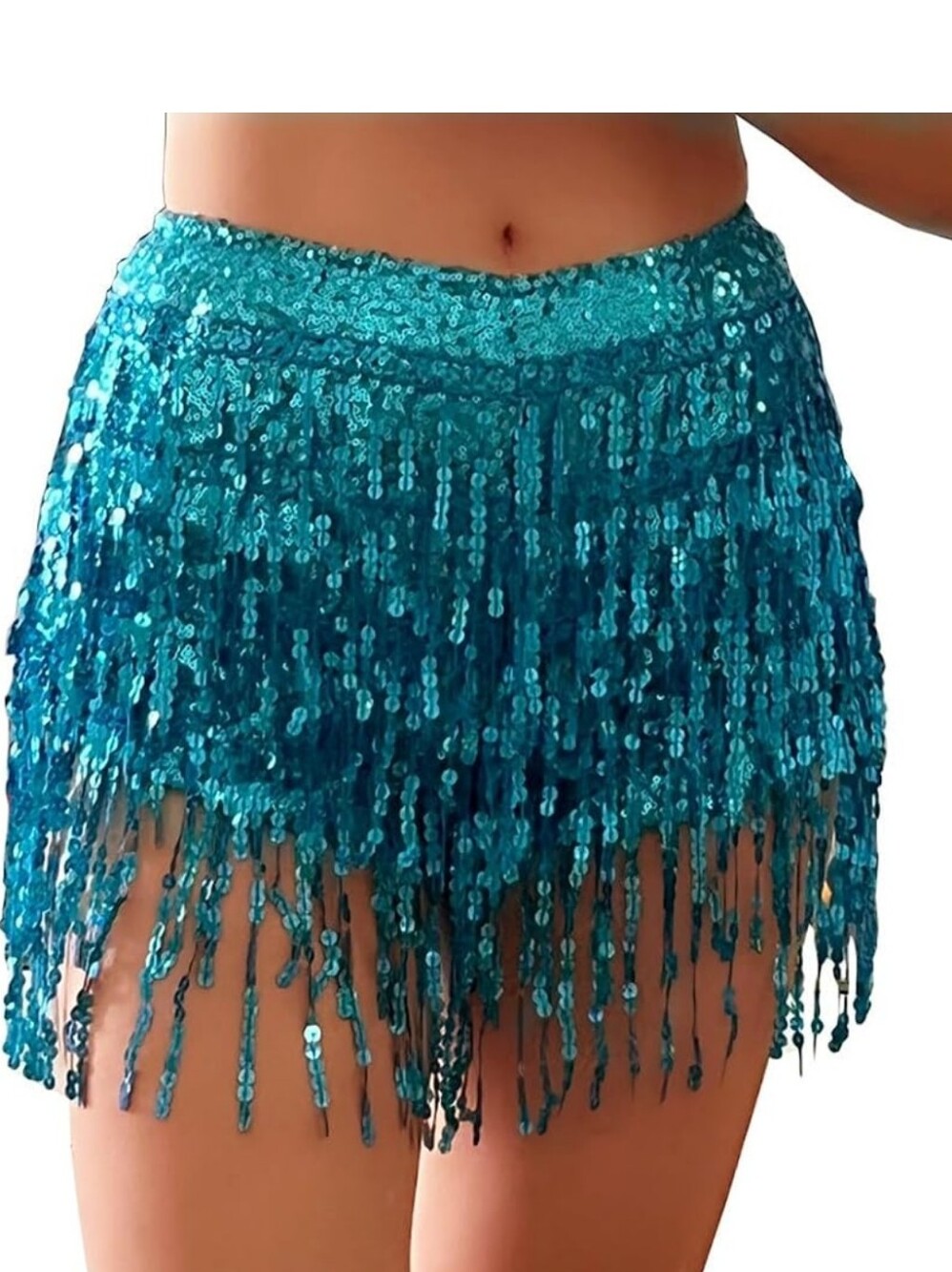 Teal/Aqua sequin shorts  